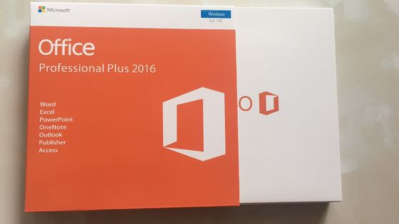 การเปิดใช้งานออนไลน์ 1pc Microsoft Office 2016 Pro Plus DVD Card
