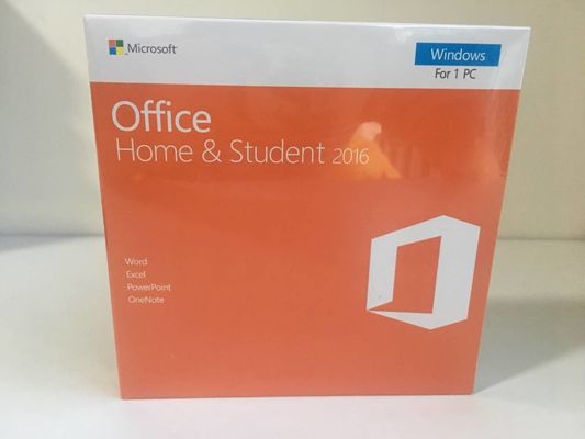 ขายปลีกบรรจุภัณฑ์ Microsoft Office 2016 บ้านและดีวีดี / การ์ดนักเรียน